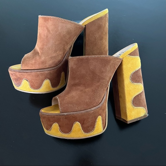 💫✨HP✨💫Suede platform mimosa mules (37.5/7) - Picture 6 of 11